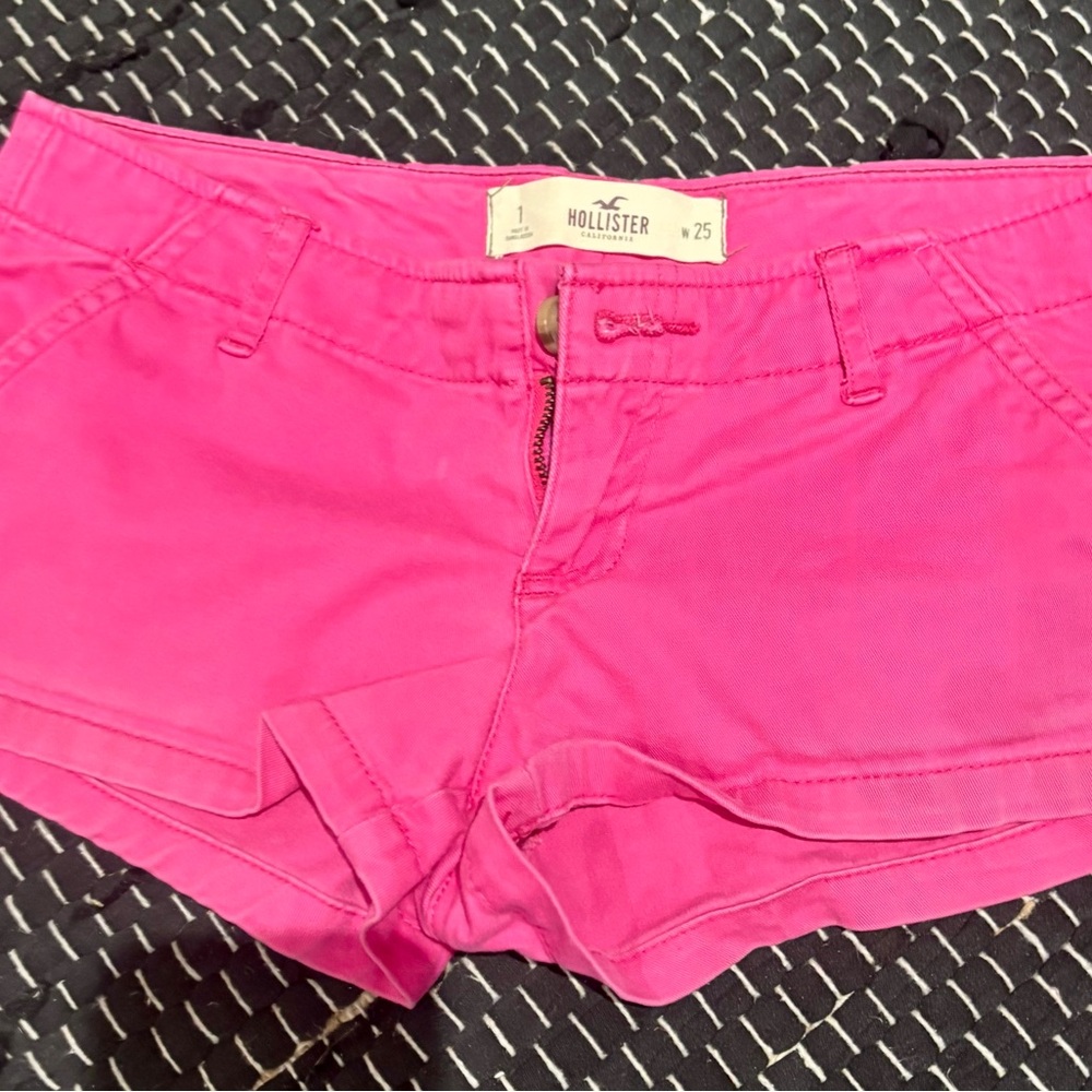 Hollister Pink Jean Shorts Vibrant Denim Style